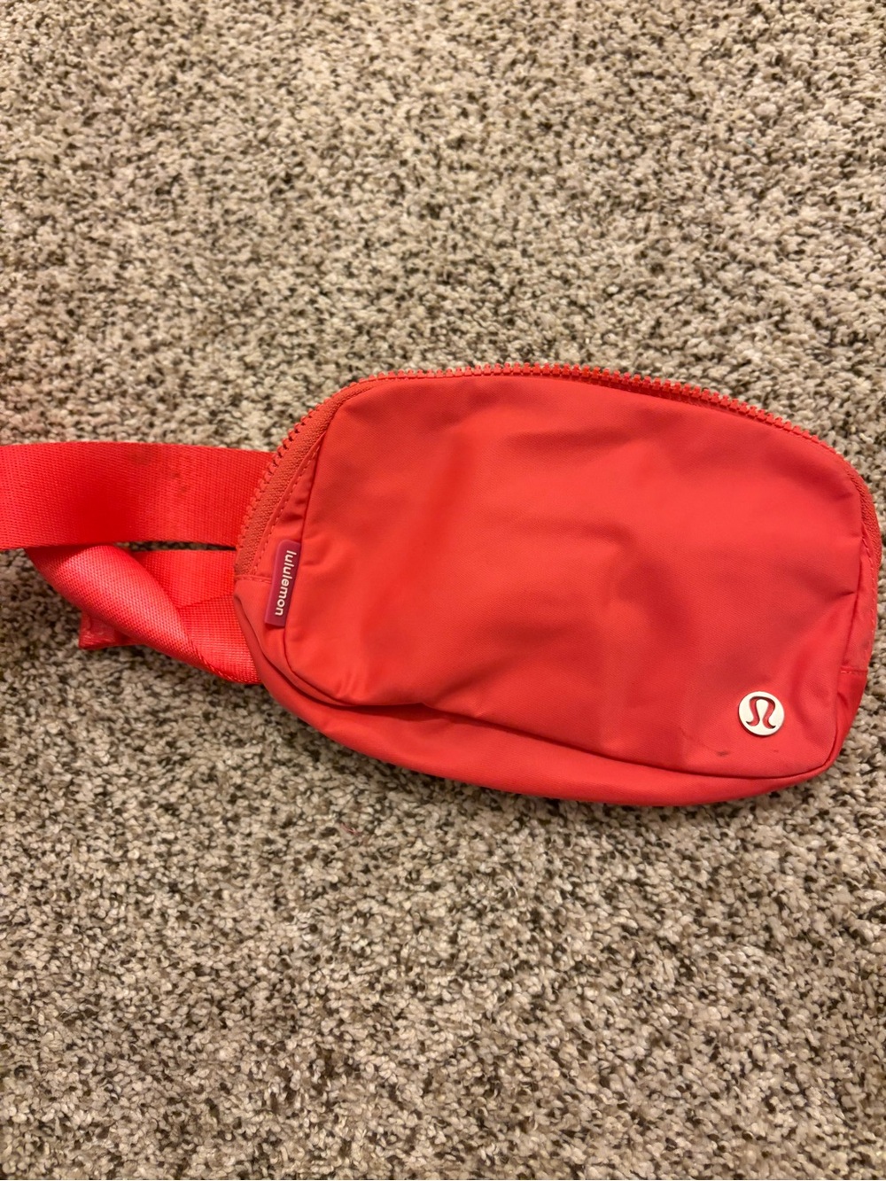 lululemon athletica red sling belt bag